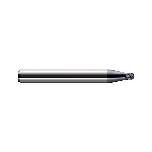 Harvey Tool 0.0620 in. 1/16 Cutter dia x 0.05in. Length of Cut Carbide Ball End Mill, 4 Flutes, AlTiN Coated 758262-C3 - main
